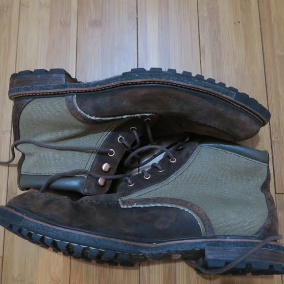 Woolrich Olive Brown Wool Chukka Ankle Boots Woodright Men\'s 13 WM2001-300 Taft